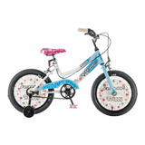 Bmx Infantil Futura Twin R16 Color Celeste/blanco Con Ruedas De Entrenamiento  