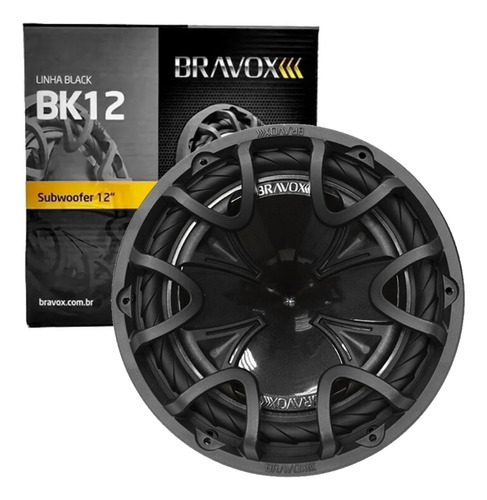 Bravox 12 Polegadas Bk12-d4 350rms Subwoofer Som Automotivo