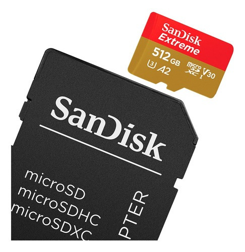 Cartão Memória Microsd 512gb Extreme 160mb/s Sandisk C Adap