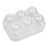 Huevera Plastica Transparente 6 Huevos Gallina 6 Cavidades $