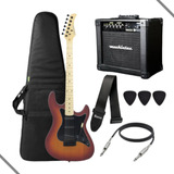 Kit Guitarra Strinberg Sts100 Stratocaster Com Cubo