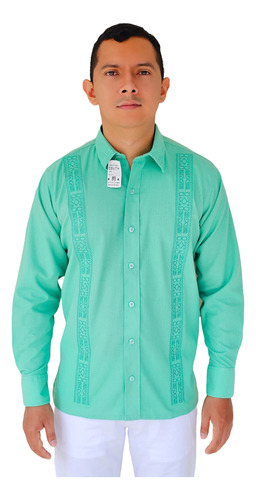 Camisa Guayabera 100% Lino, Manga Larga