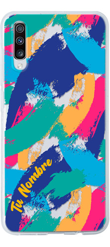 Funda Para Galaxy Para Mujer Manchas Pintura Con Tu Nombre