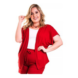 Roupa Feminina Plus Size Kimono De Malha +56