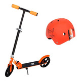 Monopatín Infantil Bia Plegable Con Freno + Casco Protección