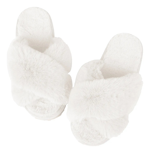 Pantuflas Cómodas De Felpa Cruzadas Unisex Antideslizantes | MercadoLibre