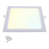 Plafon Quadrado Embutir 24w Inteligente Smart Wifi Taschibra Cor Branco 100v/240v