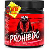 Pré Treino Prohibido 180g - Sabor: Strawberry Margarita - Fórmula Exclusiva Com Creatina, Beta Alanina, Taurina, Cafeína, Arginina, L-tirosina, Palatinose E  L-alanina