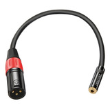 Cable De Audio 3,5 Mm Hembra A Xlr Macho | 30 Cm / Negro