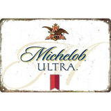 Señal De Lata De Metal Vintage De Michelob Ultra, Deco...