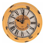 Ronda Amarillo Antiguo Casco Antiguo Reloj De Pared De 
