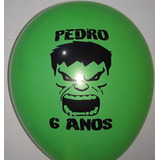 50 Bexigas Personalizadas - Hulk