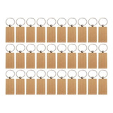 30 Pieces Blank Wooden Engraving Key Keyring 2024