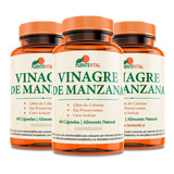 Vinagre De Manzana Fv 180 Caps 3 Frascos 3x60.  Reductor 