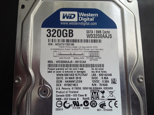 Placa Logica Hd Western Digital Wd3200aajs