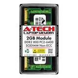 A-tech 2 Gb Ddr2 800 Mhz Sodimm Pc2-6400 1,8 V Cl6 200 Pines