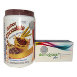 Caja Demograss Plus  30 Caps+malteada Chocolate 500 Gramos