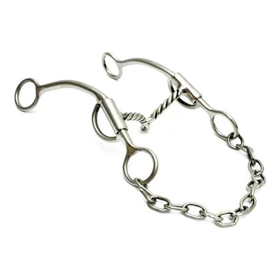 Freio Cavalo Bocal Torcido Inox 4 Redeas Gancho Especial | Parcelamento sem juros