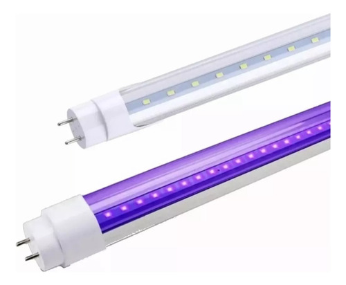 Liston + Tubo Led Luz Negra Ultravioleta 9w 60cm 220v