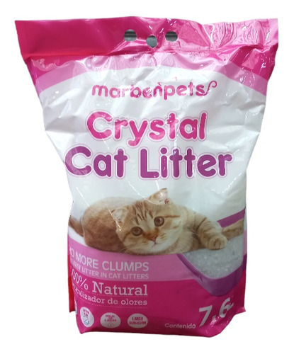 Arena Crystal Cat Litter 7,6 Litros X 3kg De Peso Neto  Y 3kg De Peso Por Unidad
