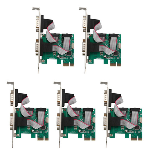 Tarjeta: 5 Controladores Pci-e Pci-express Dual Serial Db9 R