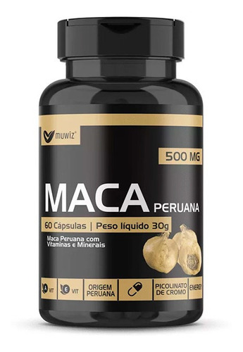 Maca Peruana Premium 60 Caps 100% Pura - Frete Grátis