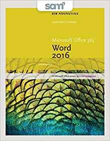 Bundle New Perspectives Microsoft Office 365  Y  Word 2016 I