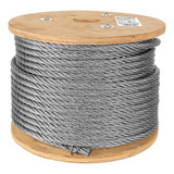 Cable Rígido 1/2' De Acero 7x7 Hilos Carrete 75 M