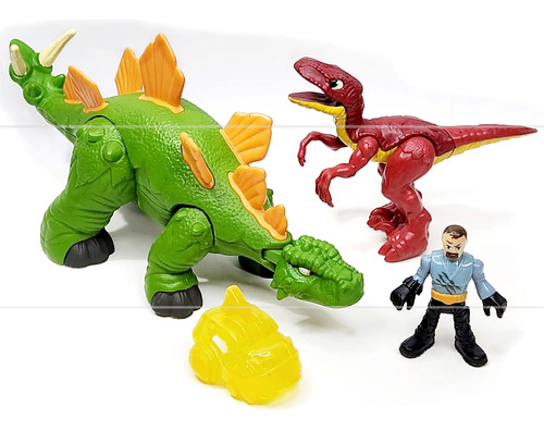 Imaginext Jurassic Stegosaurus E Velociraptor Mattel