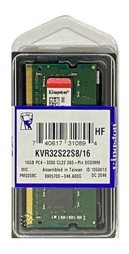 Memoria Ram Notebook Kingston Sodimm 16gb Ddr4 3200mhz