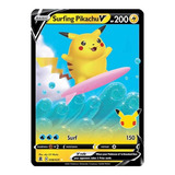 Pikachu V Surfing Celebrations Carta Pokémon+10 Cartas