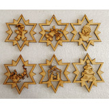 60 Estrellas Navideñas Esfera Mdf, En Corte Laser 6 Cm.