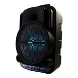 Bafle Bocina 12  Bluetooth/usb/sd Con Micrófono Y Luz Led Color Negro