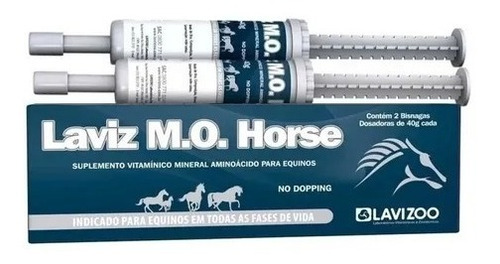 Laviz Mo Horse 2x40g- Suplemento De Vitaminas Cavalo Lavizoo