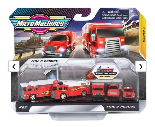 Micromachines Fire And Rescue 5 Vehiculos Series 1