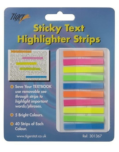Tiras De Neon Highlighter Repositionable Memo Note Pestañas