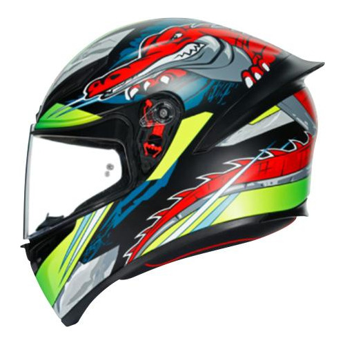 Casco Cerrado Agv K-1 E2205 Multi Dundee Lima/roj/mate