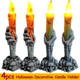 4pcs Peças Centrais De Halloween Lâmpadas De Vela Castiçais