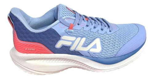 Tenis Fila Extra Feminino-azul Claro Rosa