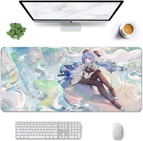 Mouse Pad Largo Genshin Impact Ganyu Personaje Art 40x90cm