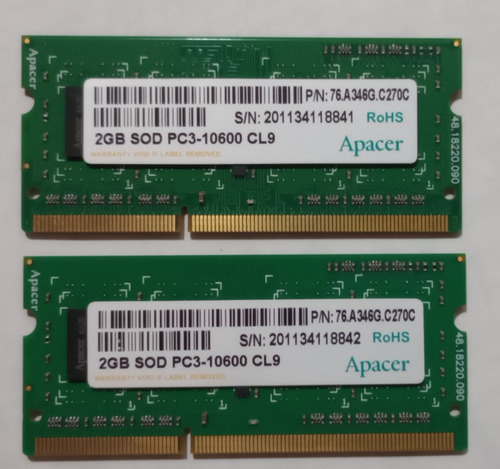 Memoria Ddr3 Notebook Sodim Kit 2x2gb Oferta