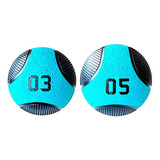 Kit Medicine Ball 3 E 5kg Bola Para Treino Funcional Pilates