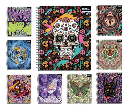 Cuaderno Universitario Pattern 100 Hojas Pack 5 Uni. Ross