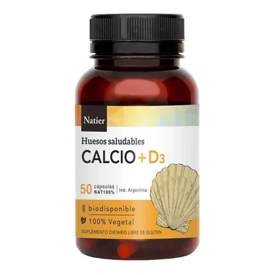 Natier Calcio Vitamina D3 50 Cápsulas | Envío gratis