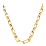 Cadena Gargantilla Clip 8 Por 3 Mm 50 Cm Oro Sólido 14k