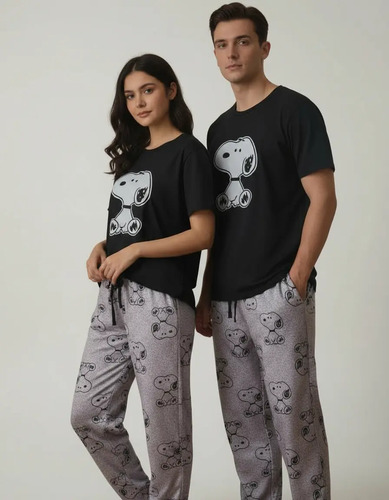 Pijama Snoopy Peanuts Duo De 5 Piezas (unisex) Para Pareja | Envío gratis