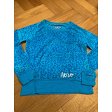 Blusa De Moletom Aeroporto Animal Print Azul Tamanho P