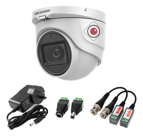 Camara Domo Hikvision 2 Mp 1080p Ext Metal Fuente Balun Cctv