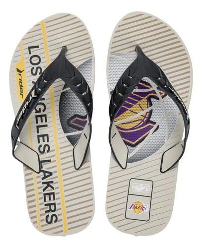 Chinelo Rider Los Angeles Lakers Nba Adulto Masculino Casual