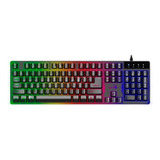 Teclado Gamer Genius Gx Gaming Scorpion K8 Qwerty Inglés Us Color Negro Con Luz De 7 Colores